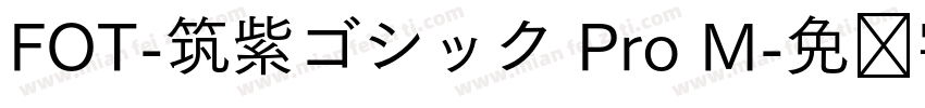 FOT-筑紫ゴシック Pro M字体转换